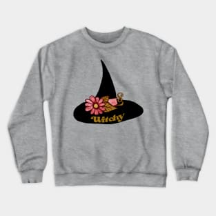 Witchy Fancy Witch Hat Crewneck Sweatshirt